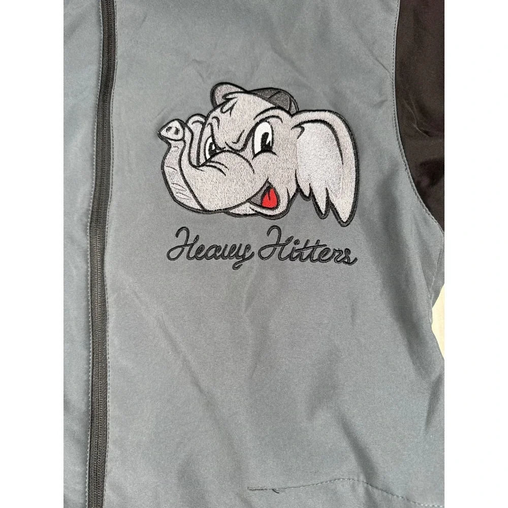 NEFF Heavy‎ Hitters Jacket Mens Small Gray Elephant Logo Fleece Lined Full Zip